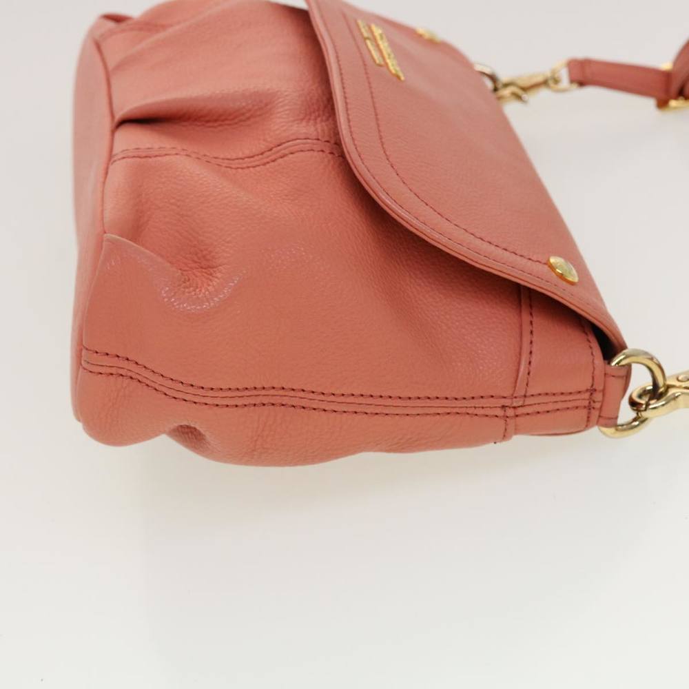 BURBERRY Blue Label Shoulder Bag Leather Orange Auth yb128 - Picture 3 of 16
